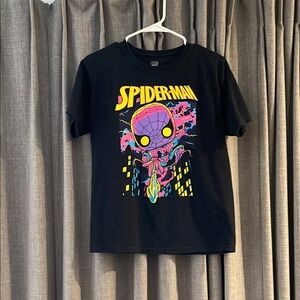 Pop Kids Black Spider-Man T-Shirt